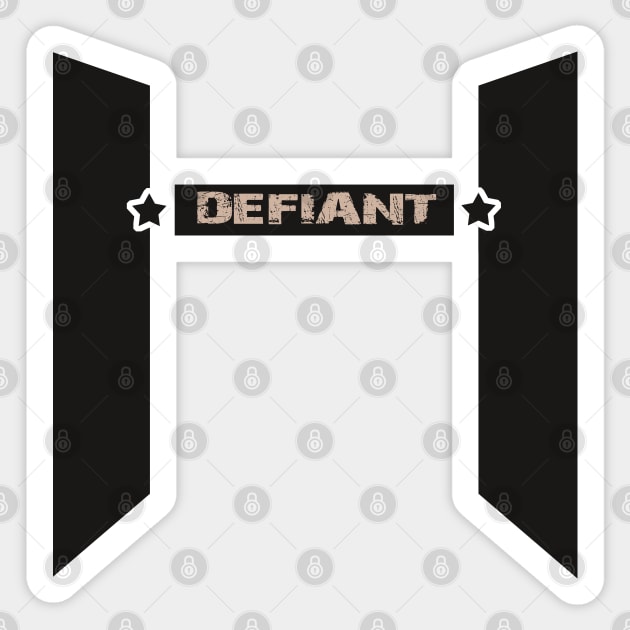 Defiant Sticker by tatzkirosales-shirt-store